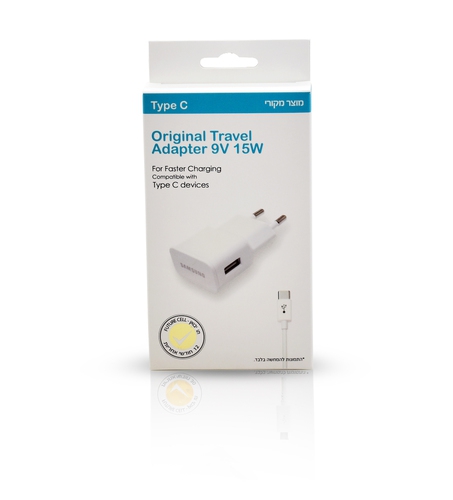 מטען מקורי מהיר Samsung Travel Adapter 9V 15W  סמסונג type c 
