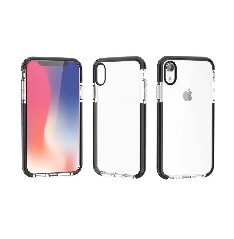 iPhone 6/7/8/x/11/11pro clear case a black frame